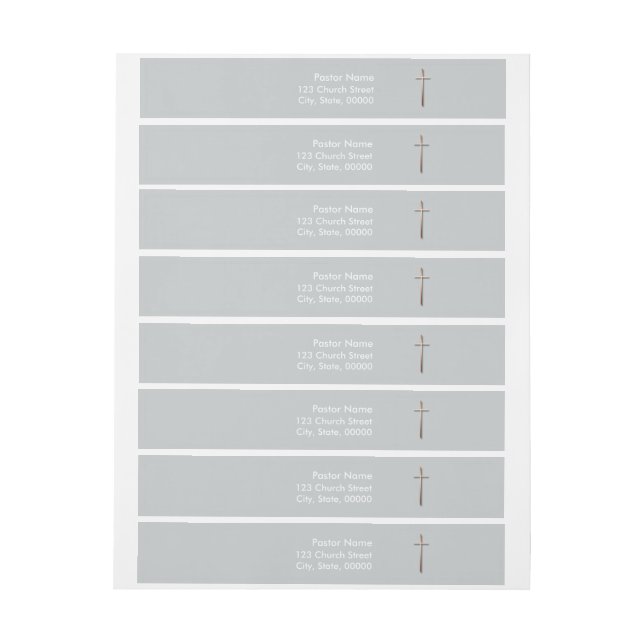 Christliche Etiketten für Kupferkreuz-Schatten (Bogen)
