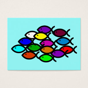 Christliche Fisch-Symbole - Regenbogen-Schule -