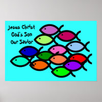 Christliche Fischzeichen - Regenbogenschule -