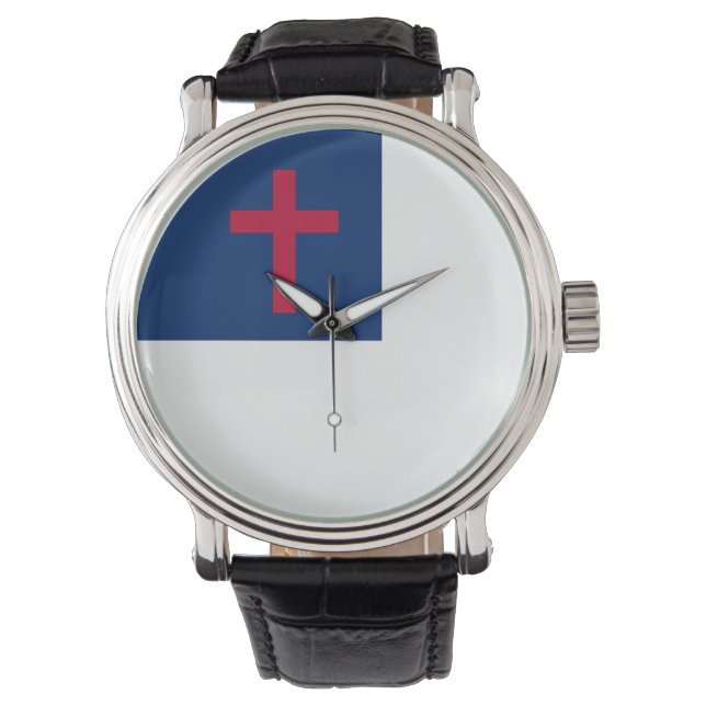 Christliche Flagge eWatch Armbanduhr (Vorderseite)