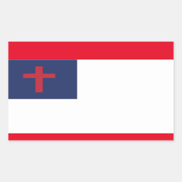 Christliche Flagge Rechteckiger Aufkleber