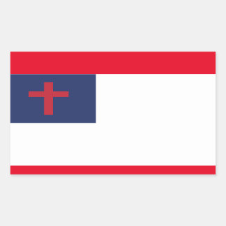 Christliche Flagge Rechteckiger Aufkleber