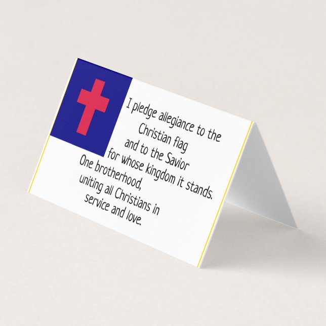 Christliche Flaggenverpflichtung Visitenkarten (Vorderseite)