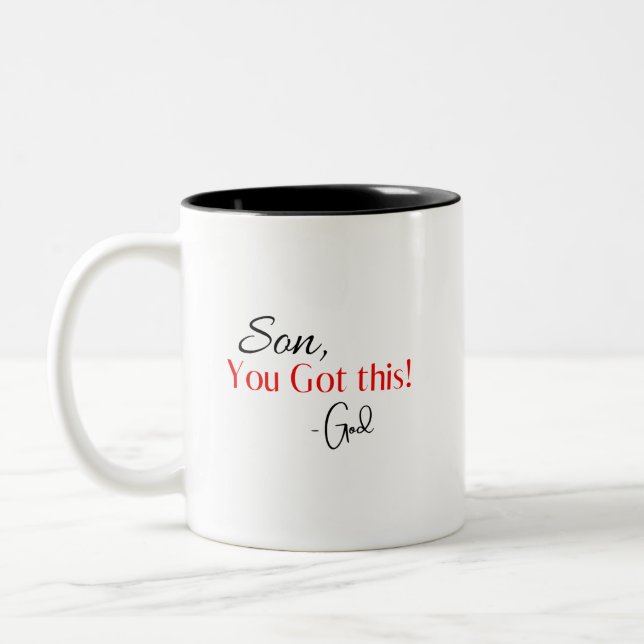 Christliche Förderung Zweifarbige Tasse (Links)