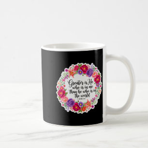 Christliche Frau Bibelvers Jesus Größer ist Er Kaffeetasse