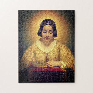 Christliche Frau liest biologisches mittelalterlic