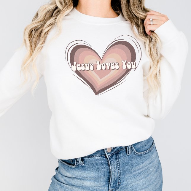 Christliche Frauen Sweatshirt Retro Jesus Graphic (Von Creator hochgeladen)