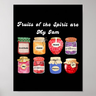 Christliche Frucht des Geistes ist mein Konfitüre  Poster