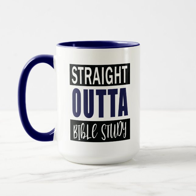 Christliche Funny Bible Study Zitat Navy Blue Tasse (Links)