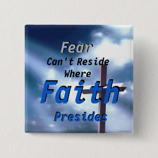 Christliche Furcht gegen Glauben-Button Button