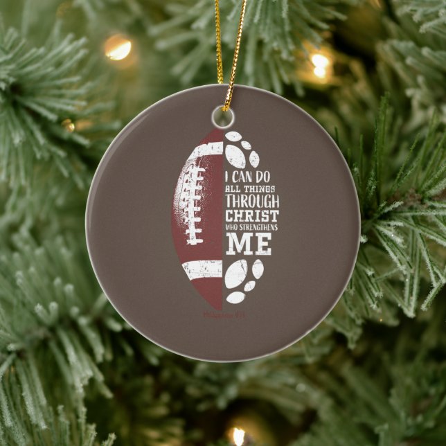 Christliche Fußballgeschenke Teen Boys Kinder Jung Keramik Ornament (Baum)