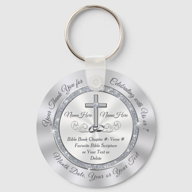 Christliche Gastgeschenke Hochzeiten für die Gäste Schlüsselanhänger (Vorderseite)