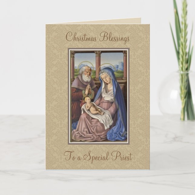 Christliche Geburt Jesu Vintag Religiös Feiertagskarte (Vorderseite)