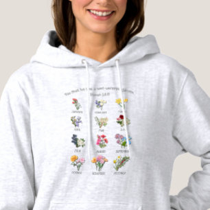 Christliche GEBURT MONATE BLUME Jan bis Dez Hoodie