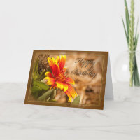 Christliche Geburtstags-mit Blumenkarte