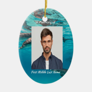 Christliche Gedenk-Delfine Unterwasser-Ozean Keramik Ornament