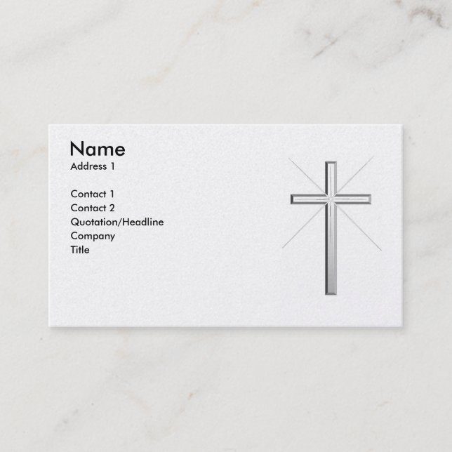 Christliche Geschäfts-Karte Visitenkarte (Vorderseite)