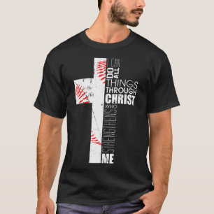Christliche Geschenke Boys Baseball Religiöse Vers T-Shirt