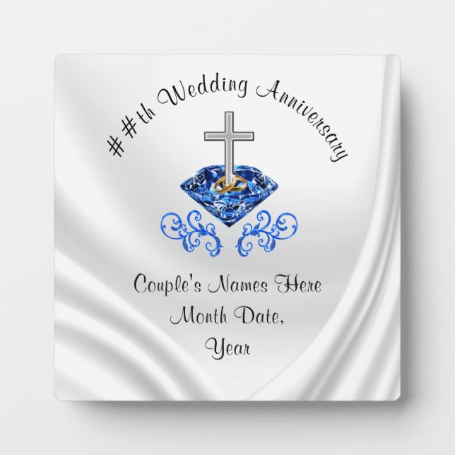 Christliche Geschenkideen für Hochzeiten Fotoplatte (Vorderseite)