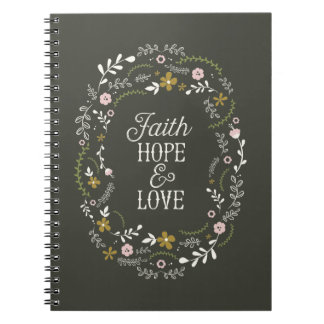 Christliche gewundene notizblock