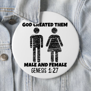 Christliche GIANTASTEN FÜR MÄNNER UND FRAUEN Button