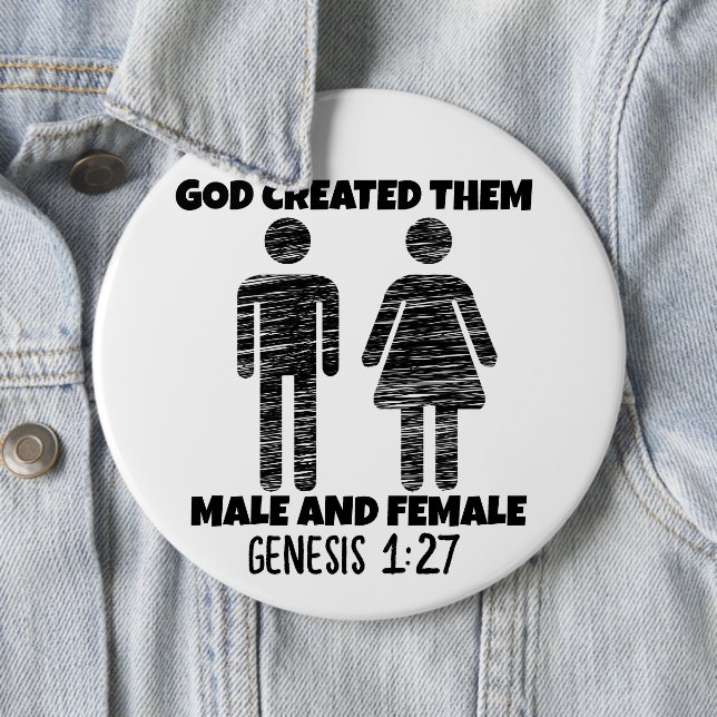 Christliche GIANTASTEN FÜR MÄNNER UND FRAUEN Button (Beispiel)