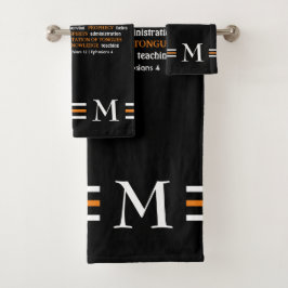Christliche GIFTE DER SPIRIT-Monogramm Badhandtuch Set