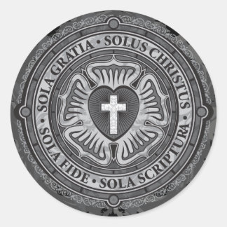 "CHRISTLICHE GIFTS" Luther Rose Christlich Jesus L Runder Aufkleber