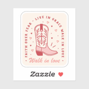 Christliche Girl-Zitate gehen in Liebe rosa Ästhet Aufkleber