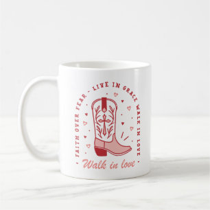 Christliche Girl-Zitate gehen in Liebe rosa Ästhet Kaffeetasse