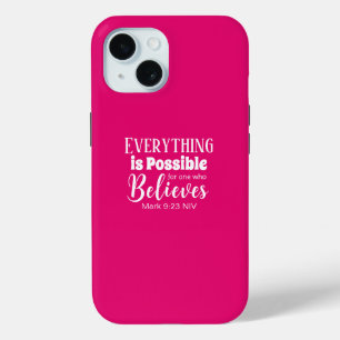 Christliche Glaubensbibel Verse glauben Hot Pink Case-Mate iPhone Hülle