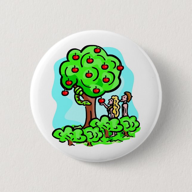 Christliche Grafik Adams und Eves Button (Vorderseite)