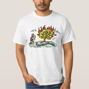 Christliche Grafik Moseses und des brennenden T-Shirt