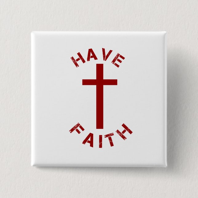 Christliche haben das Rote Kreuz und Textdesign Button (Vorderseite)
