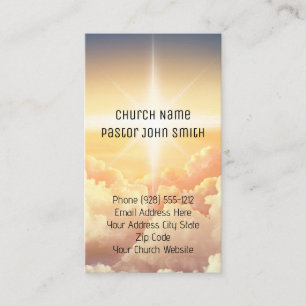 Christliche Himmlische Cloud Church Business Cards Visitenkarte