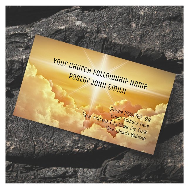 Christliche Himmlische Cloud Church Business Cards Visitenkarte (Von Creator hochgeladen)
