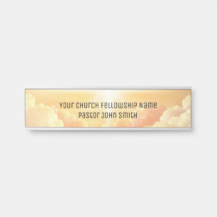 Christliche Himmlische Cloud Church Türschild