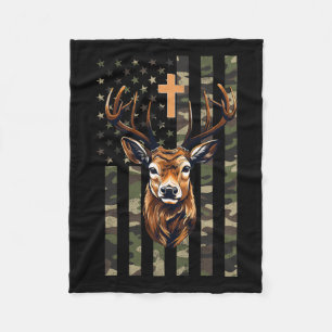 Christliche Hirschjagd Camouflage Amerikanische Fl Fleecedecke