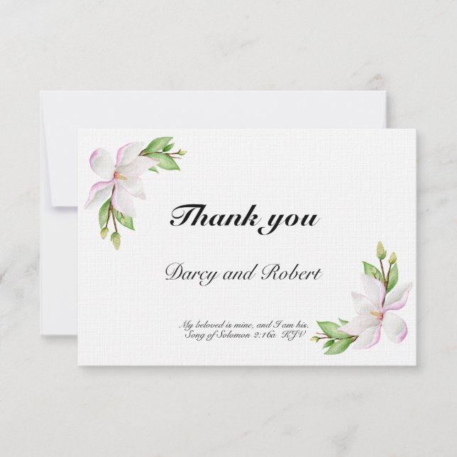 Christliche Hochzeit Dankeschön-Karte RSVP Karte (Vorderseite)