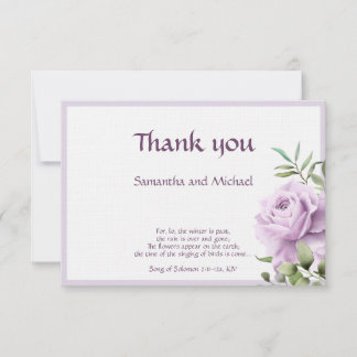 Christliche Hochzeit Dankeschön-Karte - Solomon-Li RSVP Karte