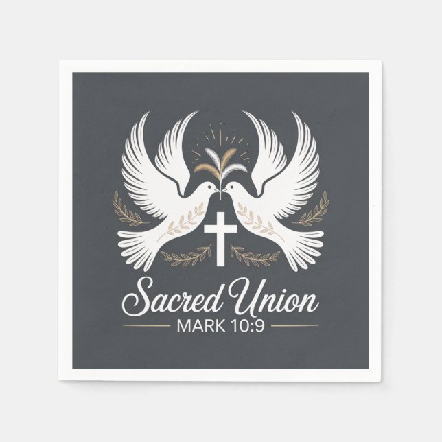 Christliche Hochzeit der Heiligen Union Serviette (Vorderseite)