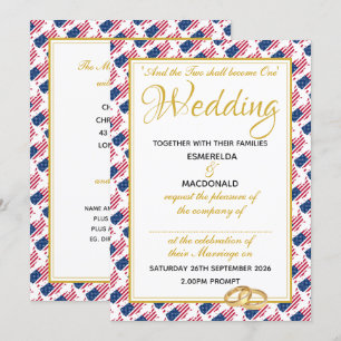 Christliche Hochzeit der USA AMERIKA Einladung