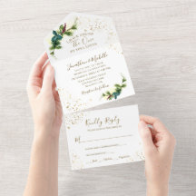 Christliche Hochzeit im eleganten Wald