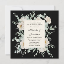 Christliche Hochzeit mit weißen Rosen auf der Blac