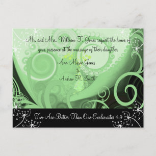 Christliche Hochzeitseinladung Green Cala Lily Einladungspostkarte