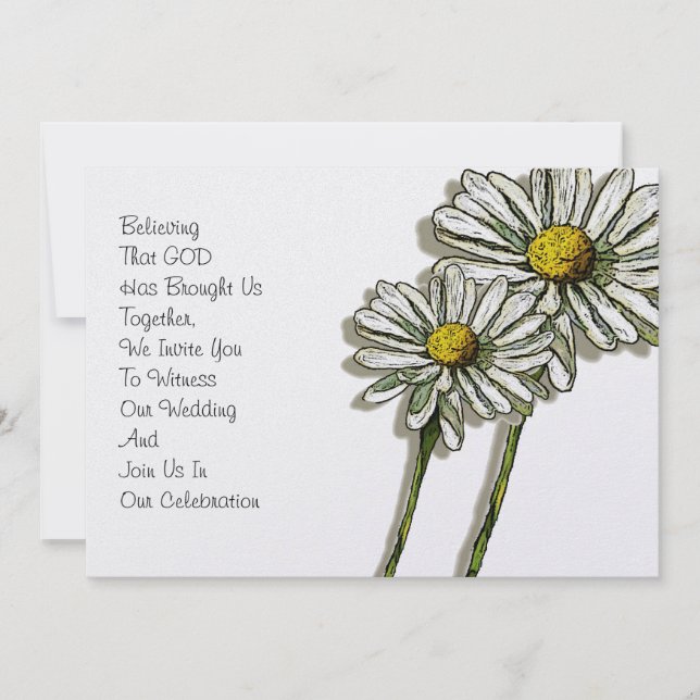 Christliche Hochzeitseinladung: Zwei Tage:Kunst Einladung (Vorderseite)