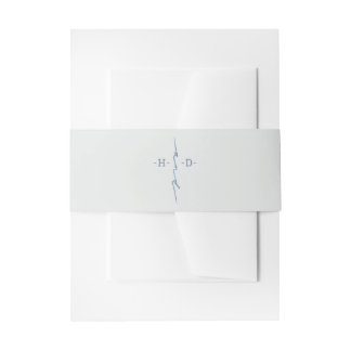 Christliche Hochzeitsinitialen Kreuz Einladungsbanderole