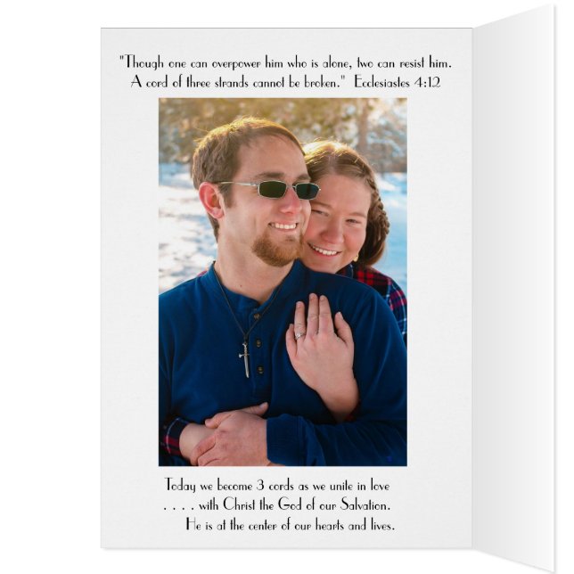 Christliche Hochzeitskarte (Innen (Links))