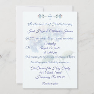 Christliche Hydrangea Hochzeitseinladung Einladung