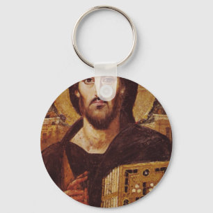 Christliche Ikone Jesuss Christus Pantocrator Schlüsselanhänger